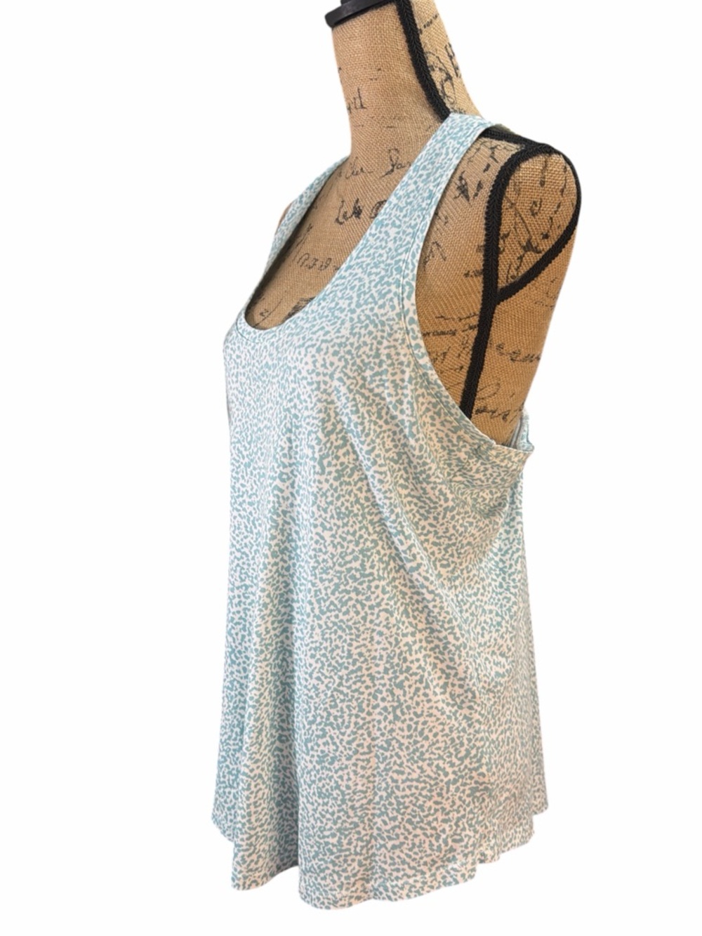 Halston Heritage Blue & White Microprint Tank. EC. Size X-Large